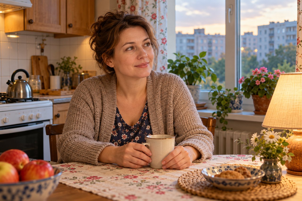 Вечерняя пауза на домашней кухне