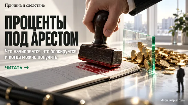 Оказалось, что арест вклада не останавливает начисление процентов по договору
