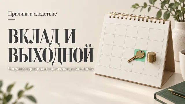 Почему срок вклада переносится на рабочий день, а проценты всё равно начисляются?